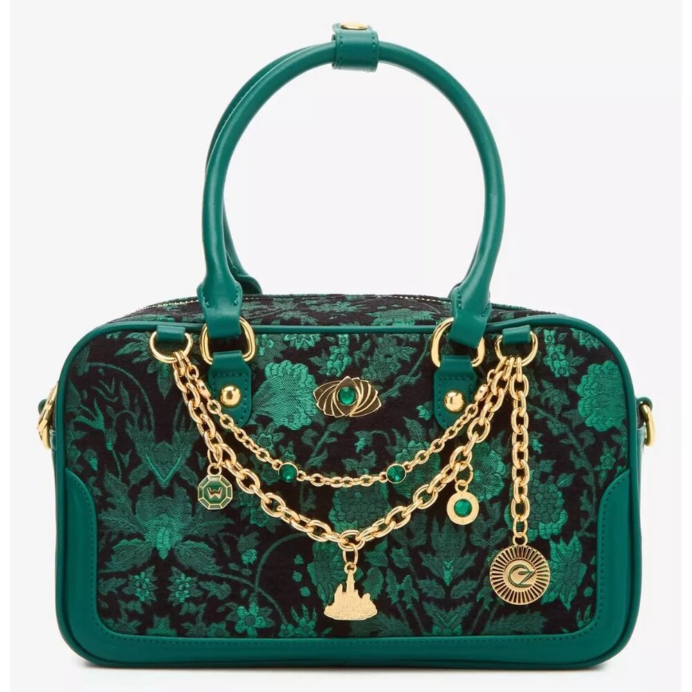 Her Universe Wicked Oz Green Floral Handbag with Bag Chain NWT